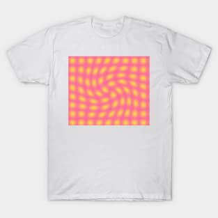 Pink Squares Optical Effect T-Shirt